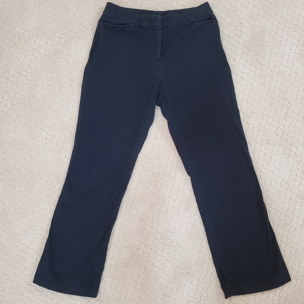 Vintage Women's Navy Blue Chino Haggar Pants